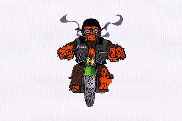 Chopper Riding Gorilla Embroidery Review