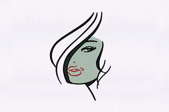 Girl Face Embroidery for Seasonal Creations