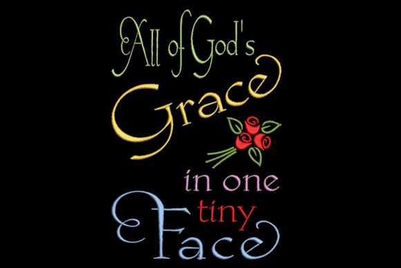 God's Grace in a Tiny Face Embroidery Review