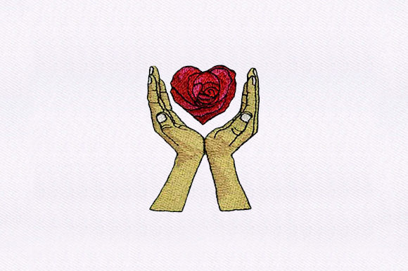 Hands Holding Rose Embroidery Review