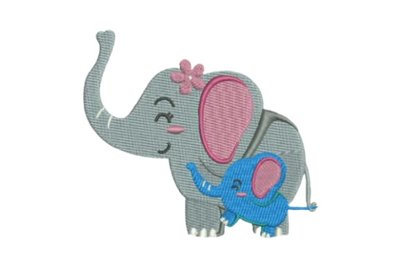 Mom and Baby Elephant Embroidery Review