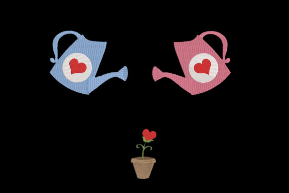 Mother, Father and Child Embroidery Designs