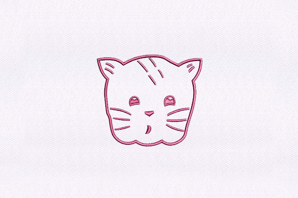 Pink Kitten Cat Face Embroidery Review